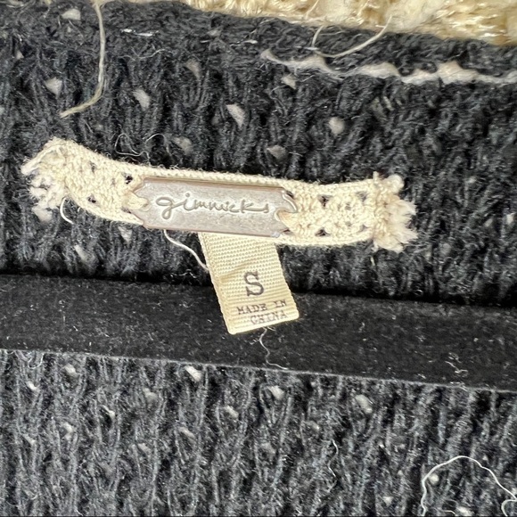 Gimmicks by BKE Color Block Cardigan Sweater Open front Wool Blend drop shoulder - Picture 7 of 9